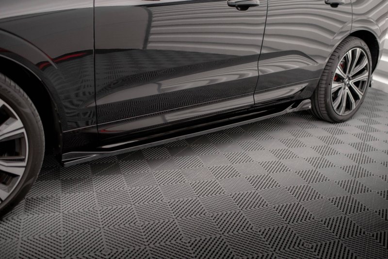 Maxton Seitenschweller Ansatz für Volvo XC60 R-Design Mk2 Facelift schwarz Hochglanz VO-XC60-2F-RDESIGN-SD1-G