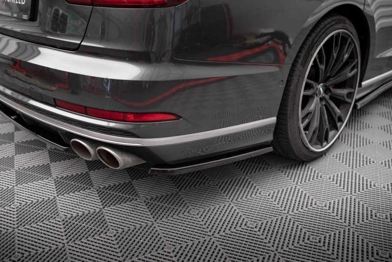 Maxton Heck Ansatz Flaps Diffusor für Audi S8 D5 schwarz Hochglanz AU-S8-D5-RSD1-G