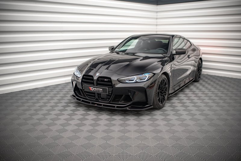 Maxton Front Ansatz V.2 für BMW M4 G82 schwarz Hochglanz BM-4-G82-M-FD2-G