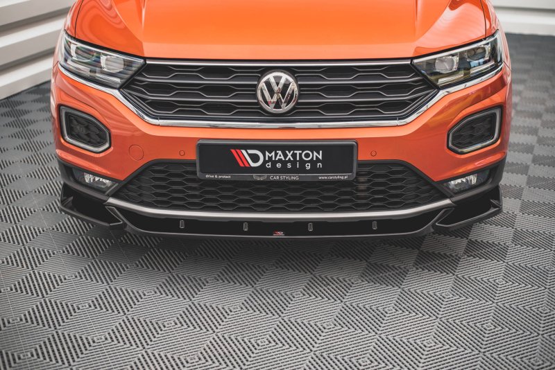 Maxton Front Ansatz V.1 für Volkswagen T-Roc Mk1 schwarz Hochglanz VW-T-ROC-1-FD1-G
