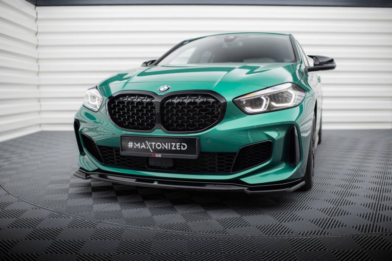 Maxton Front Ansatz V.1 für0 BMW M135i F40 schwarz Hochglanz BM-1-40-M-FD3-G