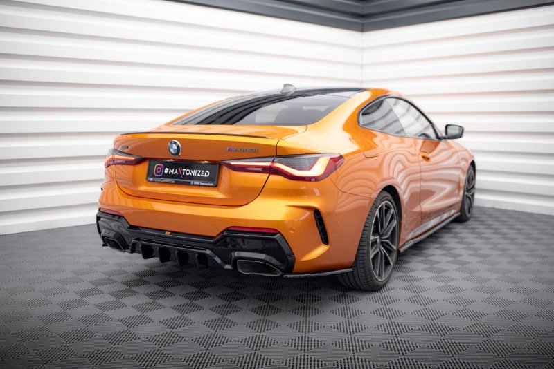 Maxton Heck Ansatz Flaps Diffusor V.5 BMW 4er M440i G22 / G23 / G22 Facelift / G23 Facelift schwarz Hochglanz BM-4-G22-MPACK-RSD5-G