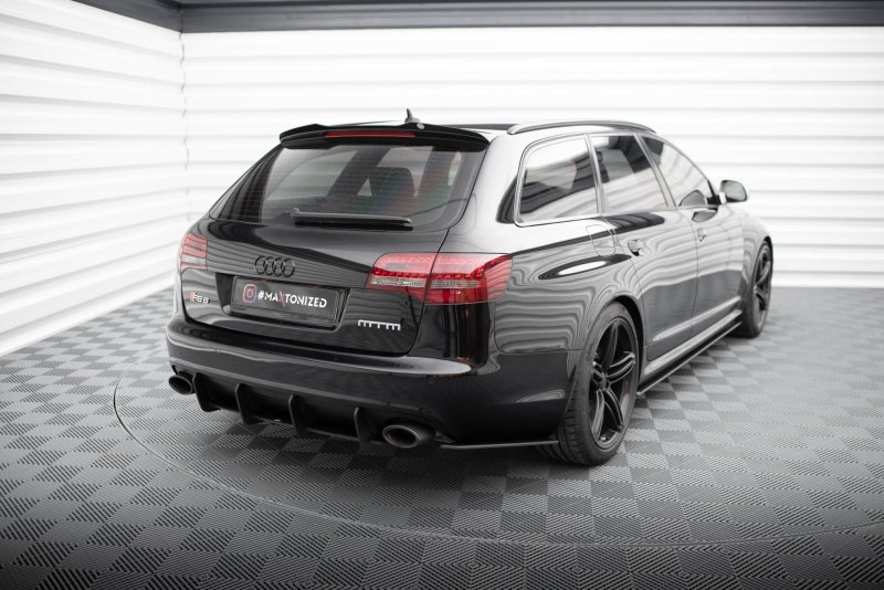 Maxton Street Pro Heck Ansatz Flaps Diffusor für Audi RS6 Avant C6 AURS6C6CNC-RSD1BRB