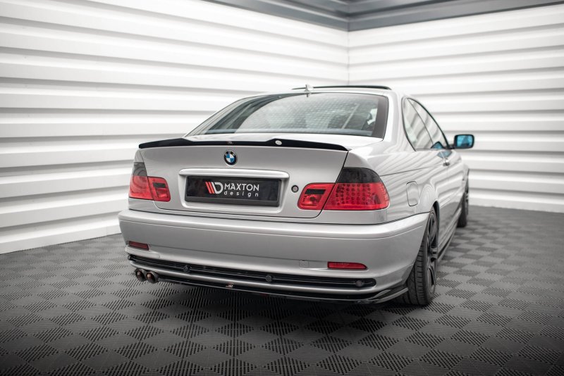 Maxton Spoiler CAP Abrisskante V.2 BMW 3er Coupe E46 schwarz Hochglanz BM-3-46-C-CAP2-G