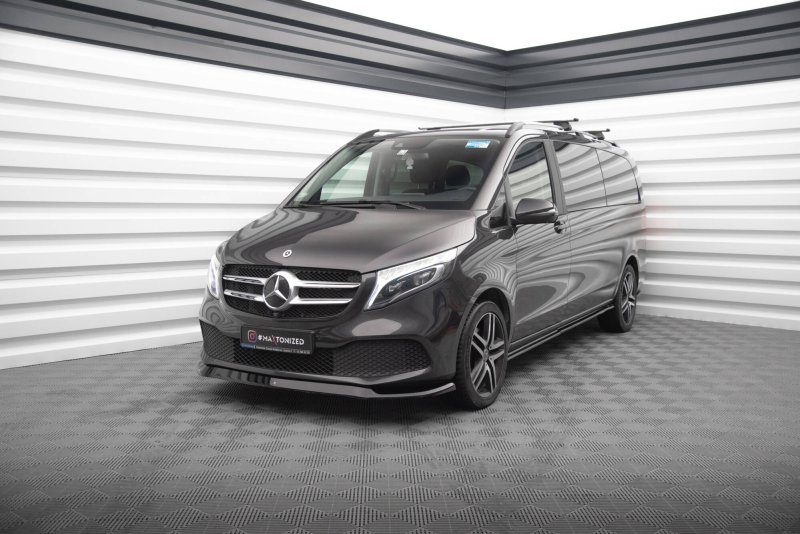 Maxton Front Ansatz V.1 Mercedes-Benz V-Klasse W447 Facelift schwarz Hochglanz ME-V-447F-FD1-G