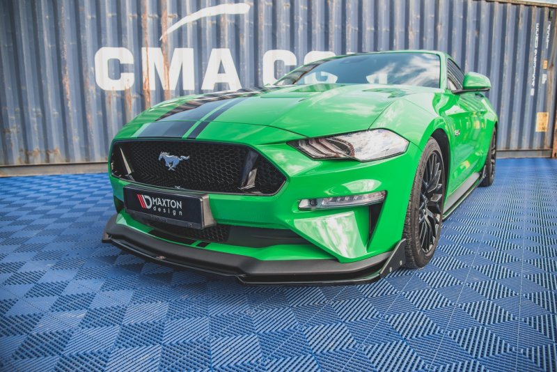 Maxton Front Ansatz +Flaps für V.2 Ford Mustang GT Mk6 Facelift FO-MU-6F-GT-FD2G+FS