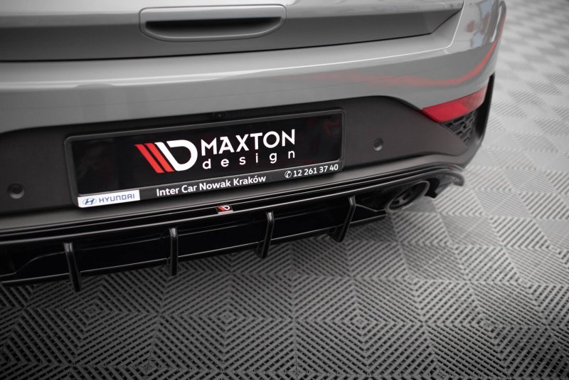 Maxton Diffusor Heck Ansatz Hyundai I30 N Hatchback Mk3 Facelift schwarz Hochglanz HY-I30-3F-N-RS1-G