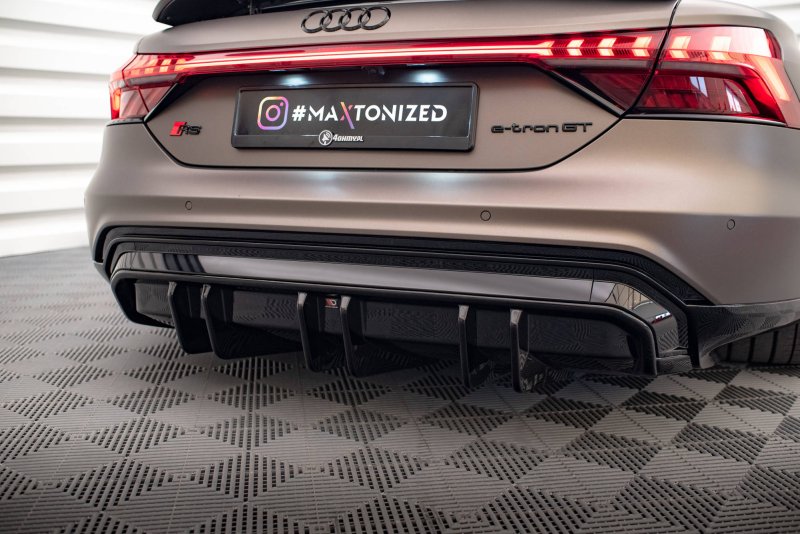 Maxton Diffusor Heck Ansatz für Audi e-Tron GT / RS GT Mk1 schwarz Hochglanz AU-ETRON-1-RS-RS1-G