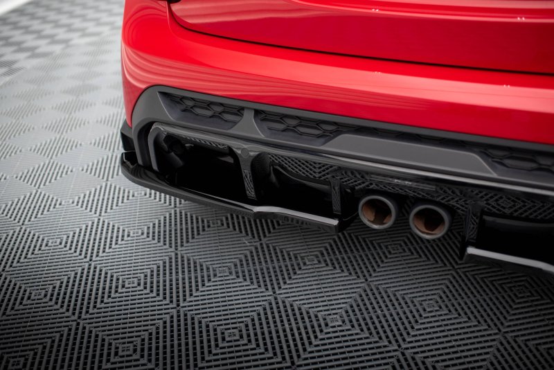 Maxton Heck Ansatz Flaps Diffusor für Mini Cooper S John Cooper Works F56 Facelift schwarz Hochglanz MC-3F-56-JCW-5D-RSD1-G