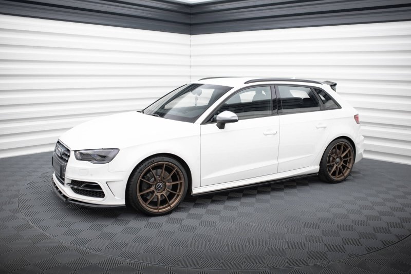 Maxton Seitenschweller Ansatz Audi S3 / A3 S-Line Sportback 8V schwarz Hochglanz AU-S3-8V-SB-SD1-G