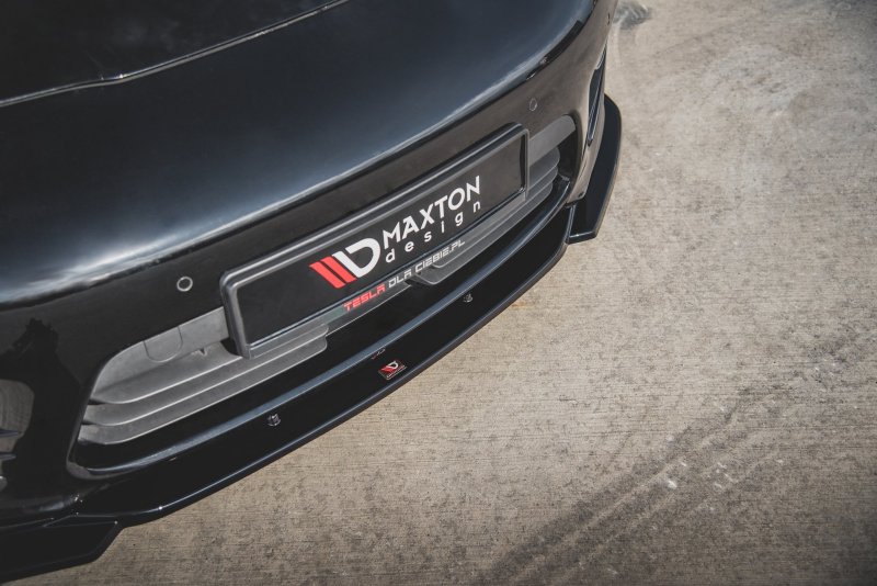 Maxton Front Ansatz V.2 für Porsche Panamera Turbo 970 Facelift schwarz Hochglanz PO-PA-970-T-FD2-G