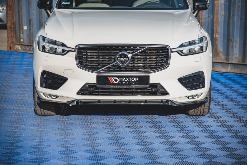 Maxton Front Ansatz V.2 für Volvo XC60 Mk2 R-Design schwarz Hochglanz VO-XC60-2-RDESIGN-FD2-G