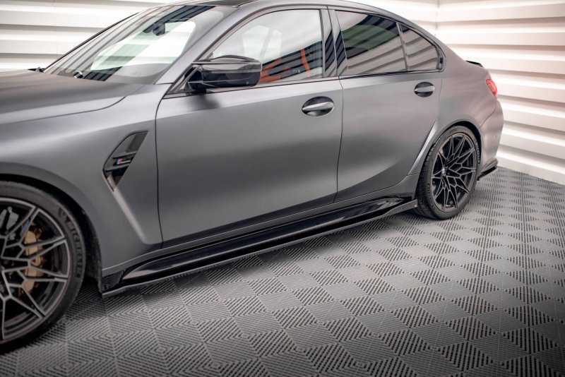 Maxton Seitenschweller Ansatz für V.2 für BMW M3 G80 schwarz Hochglanz BM-3-G80-M-SD2-G