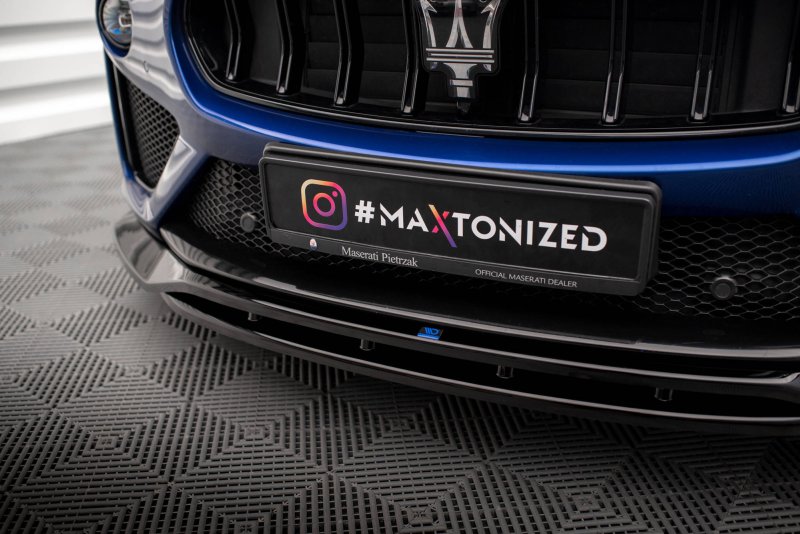 Maxton Front Ansatz für Maserati Levante GTS Mk1 schwarz Hochglanz MS-LE-1-GTS-FD1G+FD1R-G