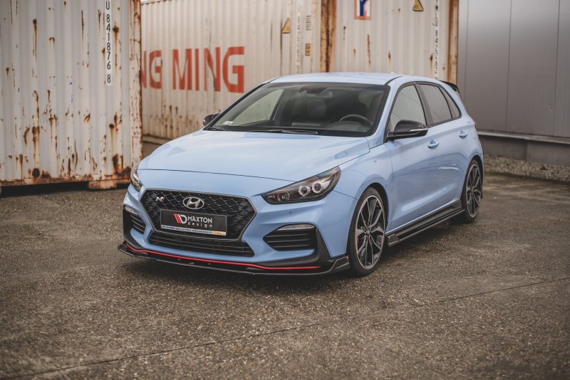 Maxton Front Ansatz V.3 für Hyundai I30 N Mk3 Hatchback/ Fastback schwarz Hochglanz HY-I30-3-N-FD3-G