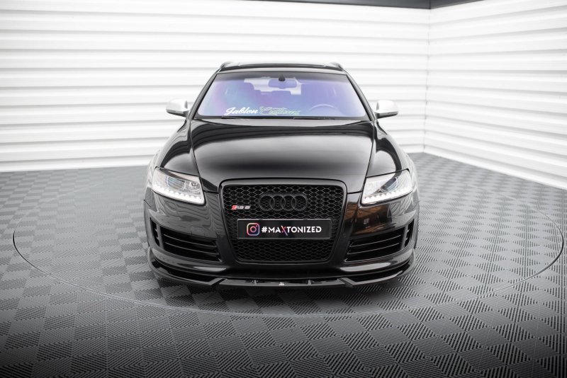 Maxton Front Ansatz V.2 für Audi RS6 Avant C6 schwarz Hochglanz AU-RS6-C6-FD2-G