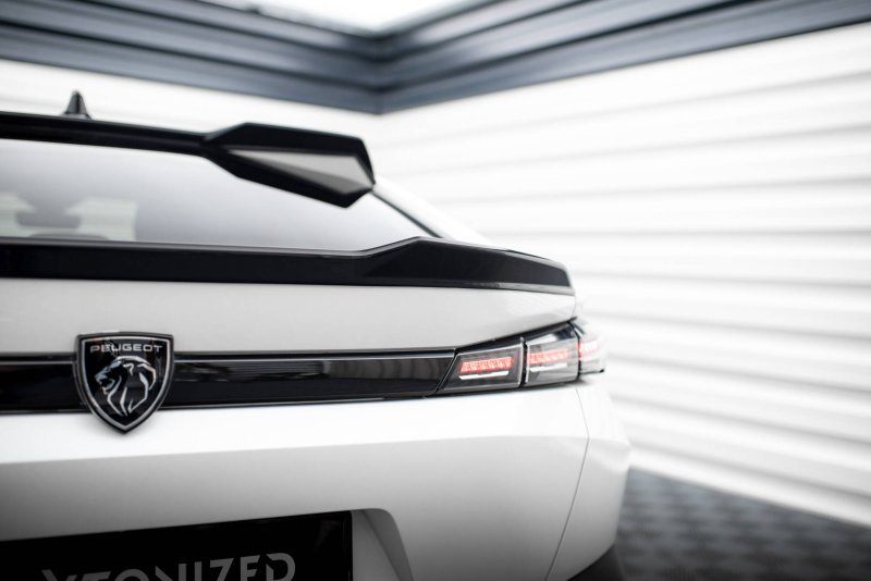 Maxton Unterer HeckSpoiler CAP Abrisskante 3D Peugeot 408 Mk1 schwarz Hochglanz PE-408-1-CAP3D2-G