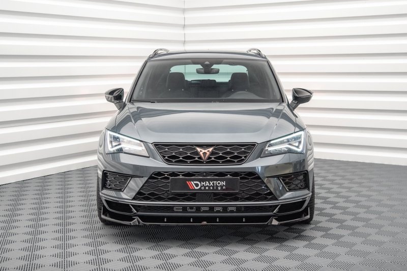 Maxton Front Ansatz V.1 für Cupra Ateca schwarz Hochglanz CU-AT-1-FD1-G