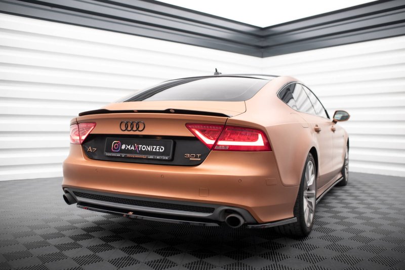 Maxton Spoiler CAP Abrisskante Audi A7 C7 schwarz Hochglanz AU-A7-C7-CAP1-G