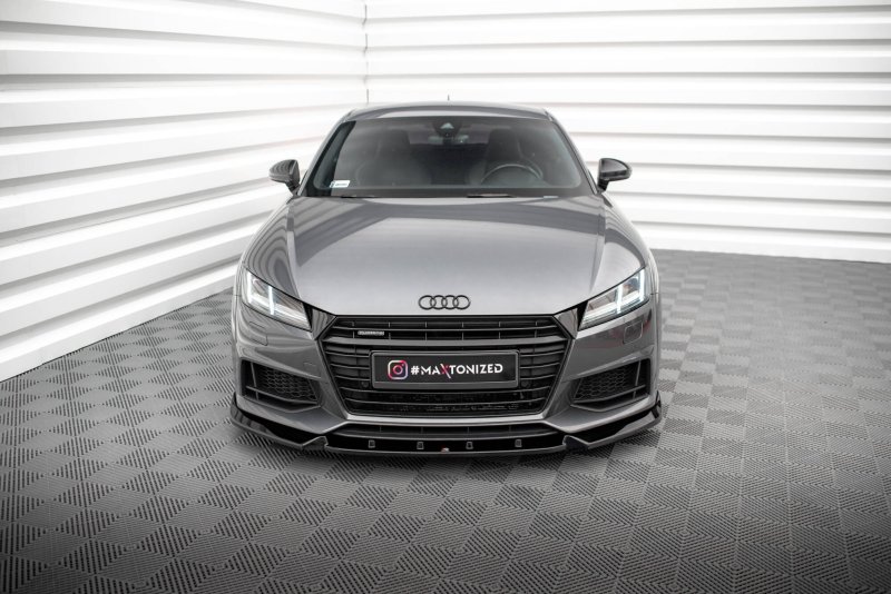 Maxton Front Ansatz V.2 Audi TT S / S-Line 8S schwarz Hochglanz AU-TT-3-SLINE-FD2-G