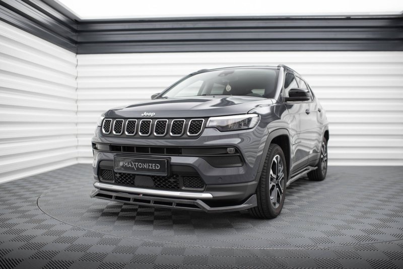 Maxton Front Ansatz Jeep Compass Limited Mk2 Facelift schwarz Hochglanz JE-CO-2-FD1G+FD1R-G