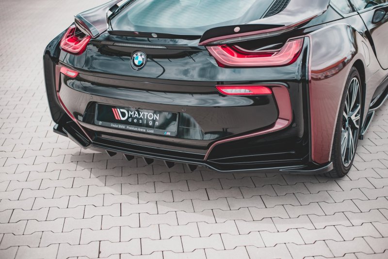 Maxton Mittlerer Diffusor Heck Ansatz DTM Look für BMW i8 Carbon Look  BM-I8-1-RD1C+RD2-C
