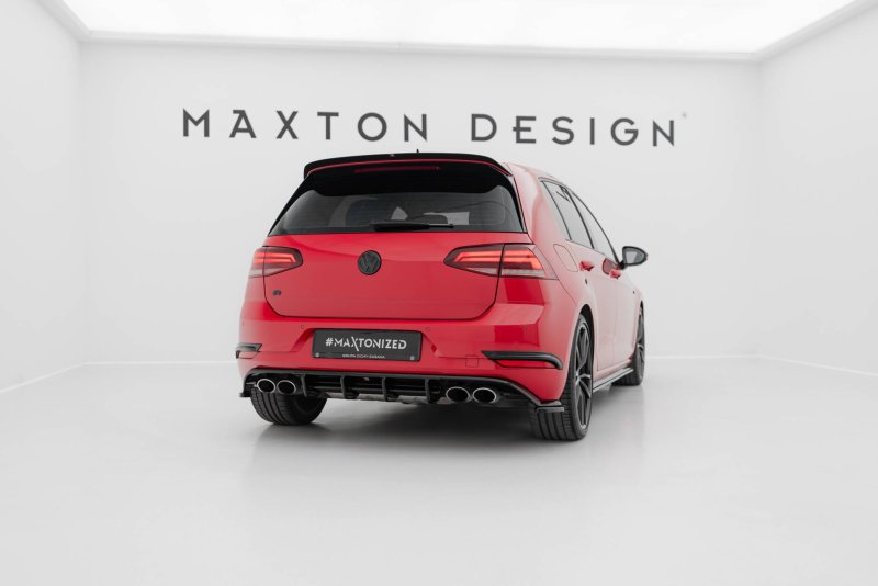 Maxton Diffusor Heck Ansatz VW Golf R Hatchback R Mk7 Facelift schwarz Hochglanz VW-GO-7F-R-RS1-G