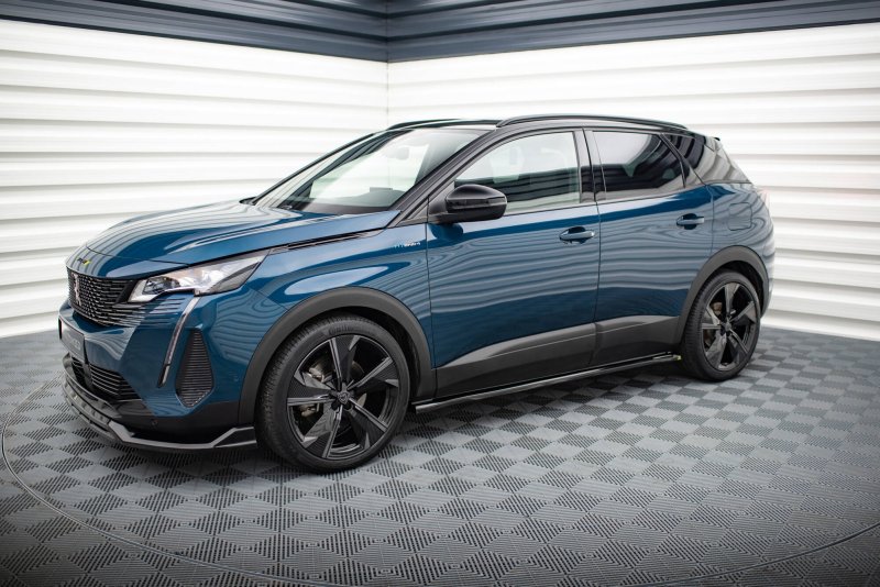 Maxton Seitenschweller Ansatz Peugeot 3008 GT-Line Mk2 Facelift schwarz Hochglanz PE-3008-2F-GTLINE-SD1-G