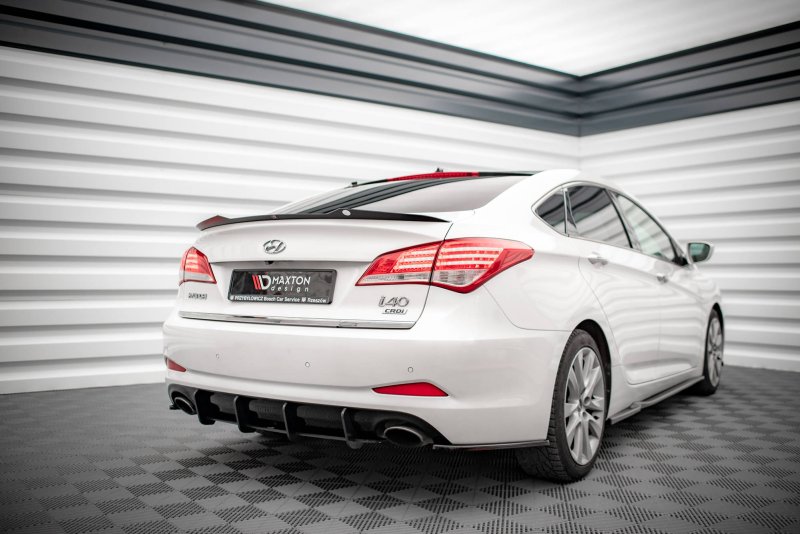 Maxton Spoiler CAP für Hyundai I40 Mk1 schwarz Hochglanz HY-I40-1-CAP1-G
