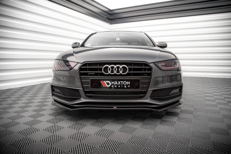 Maxton Front Ansatz V.4 Audi A4 S-Line / S4 B8 Facelift schwarz Hochglanz AU-A4-B8F-SLINE-FD2-G