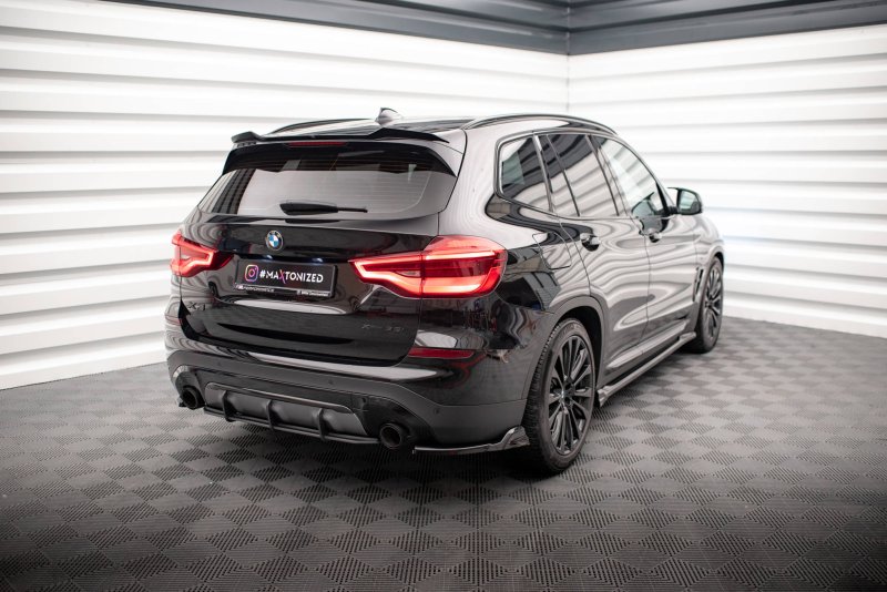 Maxton Heck Ansatz Flaps Diffusor für BMW X3 G01 schwarz Hochglanz BM-X3-01-RSD1-G