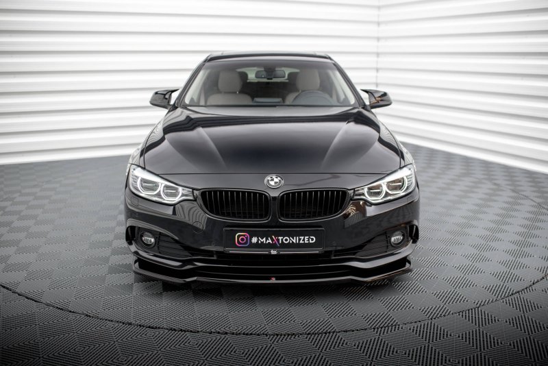 Maxton Front Ansatz V.1 für BMW 4er Gran Coupe F36 schwarz Hochglanz BM-4-F36-GC-FD1-G