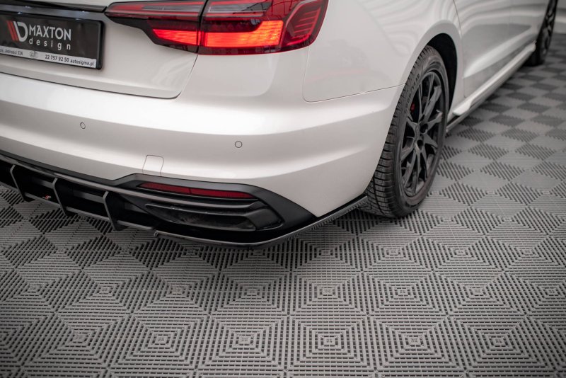 Maxton Heck Ansatz Flaps Diffusor für Audi A4 B9 Facelift schwarz Hochglanz AU-A4-B9F-RSD1-G