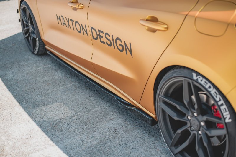 Maxton Seitenschweller Ansatz für V.4 Ford Focus ST / ST-Line Mk4 schwarz Hochglanz FO-FO-4-ST-SD1-G