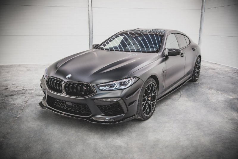 Maxton Front Ansatz V.2 für BMW M8 Gran Coupe F93 schwarz Hochglanz BM-M8-G16-FD2-G