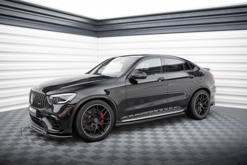 Maxton Seitenschweller Ansatz Mercedes-AMG GLC 63 SUV / Coupe X253 / C253 schwarz Hochglanz ME-GLC-X253-63-SD1-G