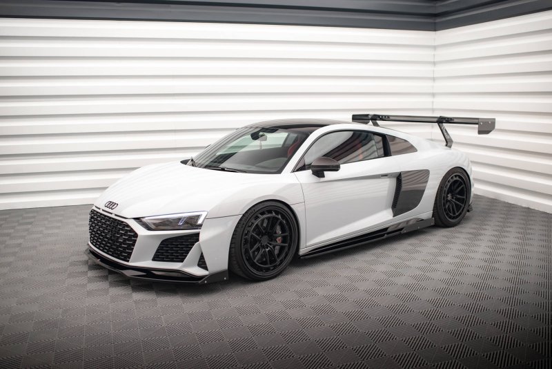 Maxton Seitenschweller Ansatz für V.2 für + Flaps Audi R8 Mk2 Facelift AU-R8-2F-SD3G+S