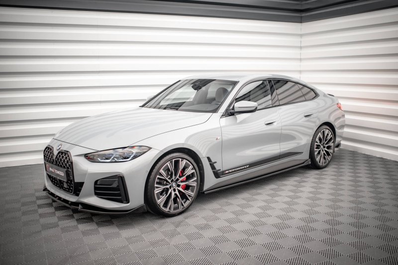 Maxton Seitenschweller Ansatz für V.2 für BMW 4er Gran Coupe M-Paket G26 schwarz Hochglanz BM-4-G26-MPACK-GC-SD2-G