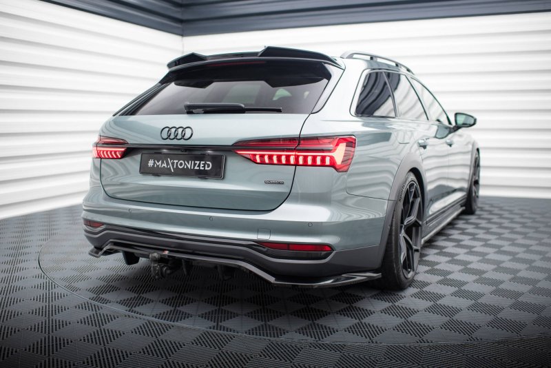 Maxton Mittlerer Cup Diffusor Heck Ansatz Audi A6 Allroad C8 schwarz Hochglanz AU-A6-C8-AR-RD1G+RD2-G