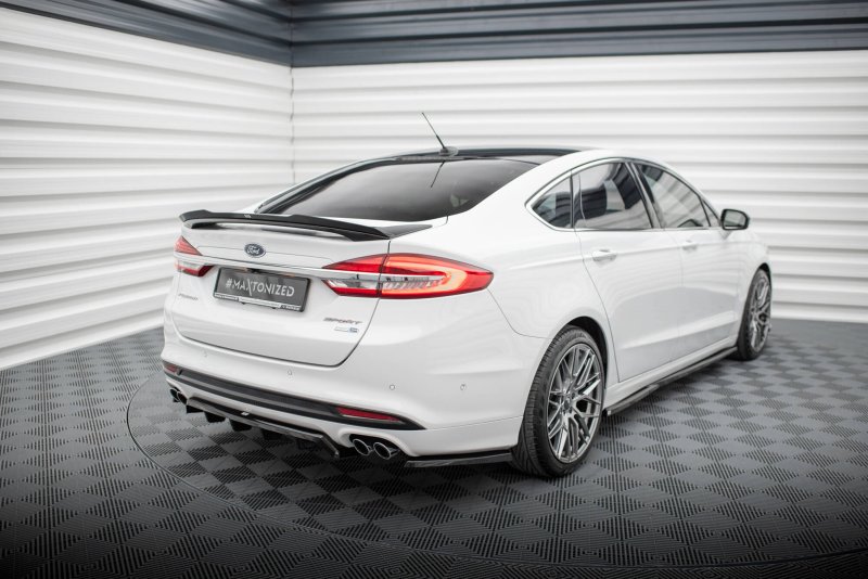 Maxton Heck Ansatz Flaps Diffusor Ford Mondeo Sport Mk5 Facelift / Fusion Sport Mk2 Facelift schwarz Hochglanz FO-MO-5F-SPORT-RSD1-G