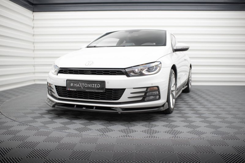 Maxton Front Ansatz V.2 VW Scirocco Mk3 Facelift schwarz Hochglanz VW-SC-3F-FD2-G