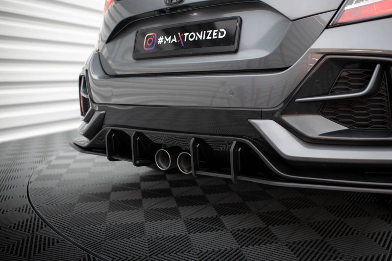 Maxton Street Pro Heck Ansatz Flaps Diffusor für Honda Civic Sport Mk 10 Facelift HOCI10SPORTCNC-RSD1B+BRBI