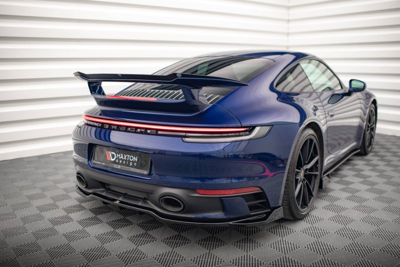 Maxton Mittlerer Diffusor Heck Ansatz DTM Look für V.2 Porsche 911 Carrera Aero 992 schwarz Hochglanz PO-911-992-CA-AERO-RD2G+RD3-G