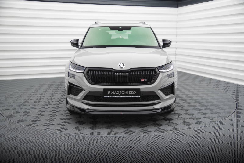 Maxton Front Ansatz V.2 Skoda Kodiaq RS Mk1 Facelift schwarz Hochglanz SK-KO-1F-RS-FD2-G