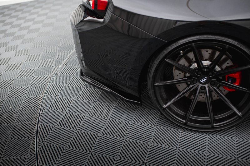 Maxton Heck Ansatz Flaps Diffusor V.1 für BMW M2 G87 schwarz Hochglanz BM-M2-G87-RSD1-G