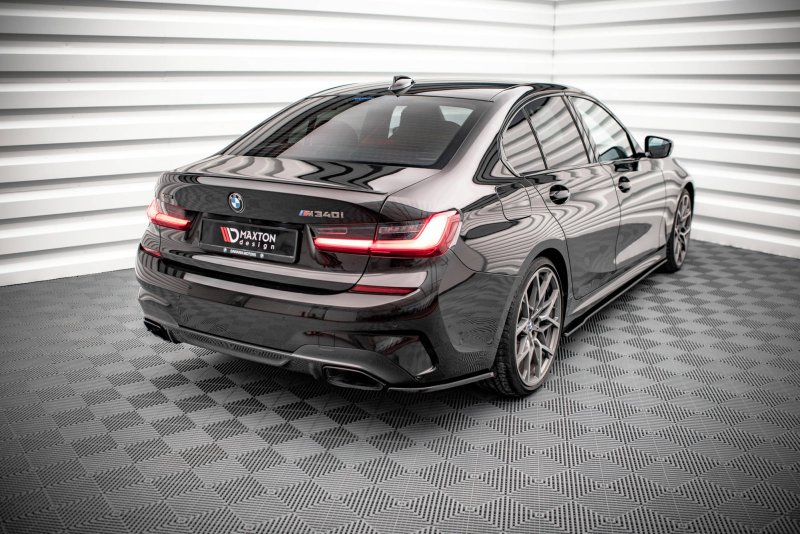 Maxton Heck Ansatz Flaps Diffusor V.4 für BMW M340i G20 / G21 schwarz Hochglanz BM-3-20-MPACK-RSD4-G