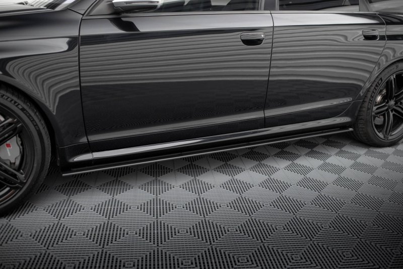 Maxton Street Pro Seitenschweller Ansatz für Audi RS6 Avant C6 AURS6C6CNC-SD1BRB