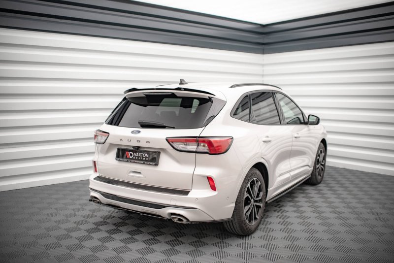 Maxton Heck Ansatz Flaps Diffusor für Ford Kuga ST-Line Mk3 Carbon Look FO-KU-3-STLINE-RSD1-C