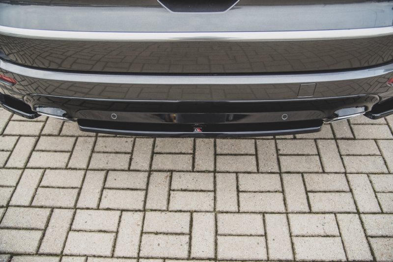 Maxton Mittlerer Diffusor Heck Ansatz für Ford S-Max Vignale Mk2 Facelift schwarz Hochglanz FO-SMAX-2F-VG-RD1-G