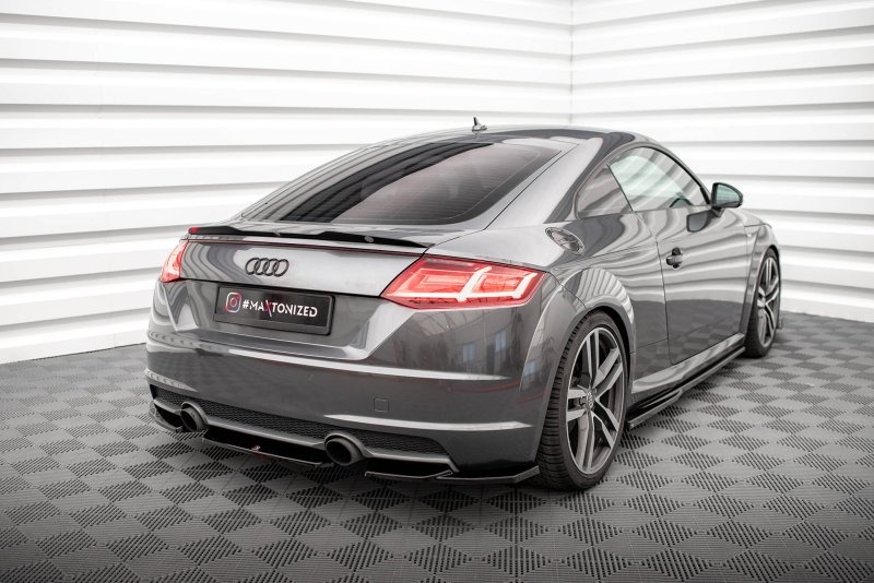 Maxton Heck Ansatz Flaps Diffusor V.1 Audi TT S-Line 8S schwarz Hochglanz AU-TT-3-SLINE-RSD1-G